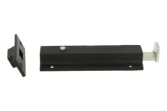 Türschieber Klick- und Federsystem Nickel/Schwarz