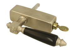 Griff Dreh/Kipp abschließbar (1890) Nickel matt Ebenholz