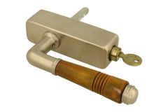 Fenstergriff Dreh/Kipp abschließbar (1908) Nickel matt Horn
