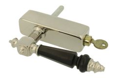 Griff Dreh/Kipp abschließbar (1890) Messing vernickelt Horn