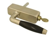 Griff Dreh/Kipp abschließbar (1932) Nickel matt Ebenholz