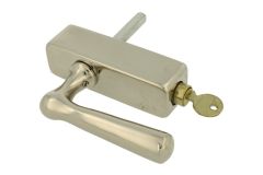 Fenstergriff Drehkipp abschließbar (1916) Messing vernickelt