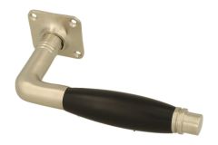 Einzelner Türgriff mit Rosette Mattnickel Ebenholz (1928)