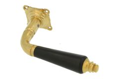 Einzelner Türgriff Messing poliert Ebenholz (1904)