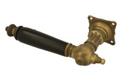 Einzelner Türgriff Links Messing patiniert Ebenholz (1892)