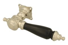 Einzelner Türgriff Mattnickel Ebenholz