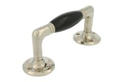 Ziehgriff 140mm Messing vernickelt Bakelit