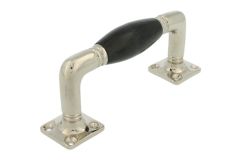 Ziehgriff 130mm Messing vernickelt Bakelit