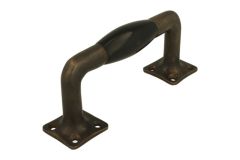 Ziehgriff schlichte Design 130mm Messing patiniert Bakelit