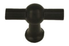 Schrankknopf "chemin de fer" Gusseisen Schwarz