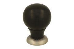 Schrankknopf Ebenholz mit Mattnickel 25mm H39mm