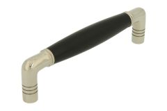 Küchengriffe 20er Jahre Messing vernickelt Lochabstand 128mm