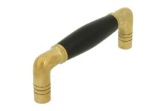 Küchengriffe 20er Jahre Messing poliert. Lochabstand 96mm