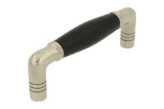 Küchengriffe 20er Jahre Messing vernickelt. Lochabstand 96mm