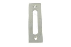 Schließblech "Tonnen Design" Messing vernickelt