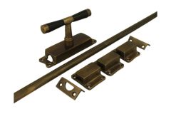 Basküleverschluss Fenster Messing patiniert Ebenholz (1918)