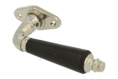 Fensterriegel mit Rosette Messing vernickelt Ebenholz (1904)