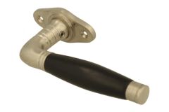 Fensterriegel mit Rosette Mattnickel Ebenholz (1926)