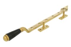 Fensterfeststeller Messing poliert Bakelit 300mm (1908)