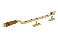 Fensterfeststeller Messing poliert Horn (1908)