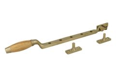 Fensterfeststeller Nickel matt Buchenholz (1930)