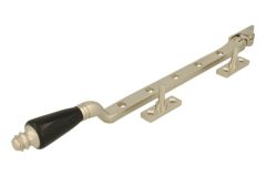 Fensterfeststeller elegantes Modell Mattnickel Bakelit