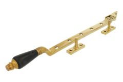 Fensterfeststeller elegantes Modell Messing poliert 300mm