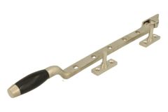 Fensterfeststeller schlichte Design Mattnickel Bakelit