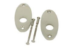 Drückerrosette oval (2 St.) Messing vernickelt für TM-400 n*