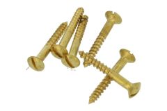 Schlitzschrauben 2,8 x 25 mm (6 Stück) Messing poliert