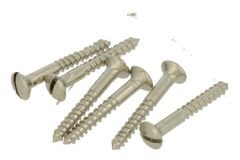 Schlitzschrauben 2,8 x 25 mm (6 Stück) Messing vernickelt