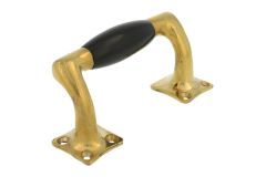 Schiebefenster Griff 115mm Messing poliert Bakelit (1932)