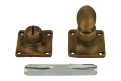 WC-Verschluss für Toilettenschloss Messing patiniert